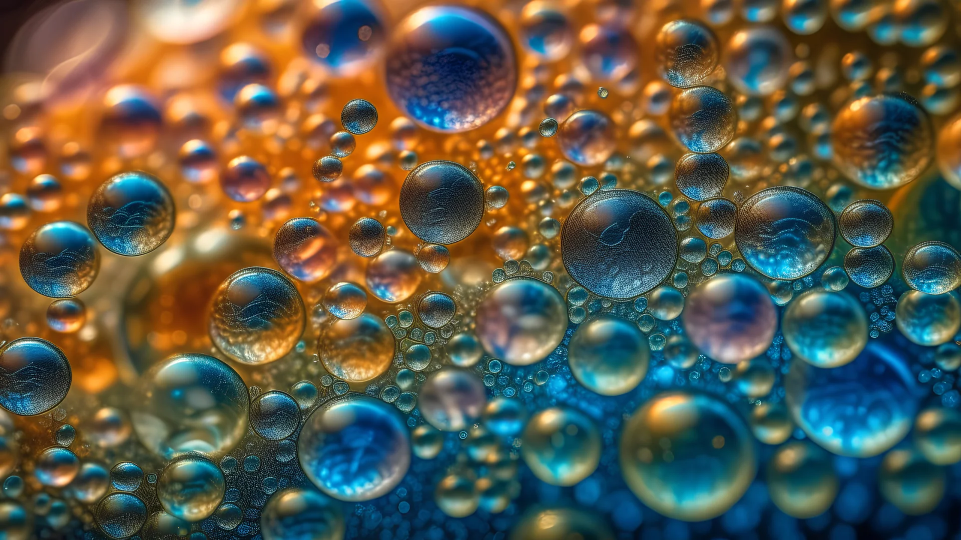 bubbles, pointillism, relaxation, luxury, dream world, calm beauty, symmetry, fantasy world, magic, beautiful composition, exquisite detail, 28mm lens