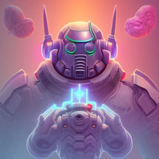 isometric clean art of super cute doom eternal, soft lighting, soft pastel gradients, high definition, 3d icon clay render, blender 3d