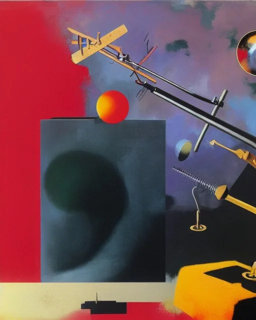 Soap Bubble,complex surgical instruments mixed with musicial instruments,minimalism,Painting By Adrian Ghenie, Rene Magritte, Basquiat ,Salvador Dali, Lucian Freud, Jan Van Eyck