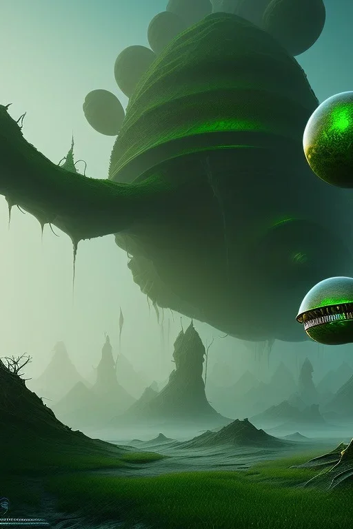 alien, treacherous land, 8k, finely detailed, photo realistic.