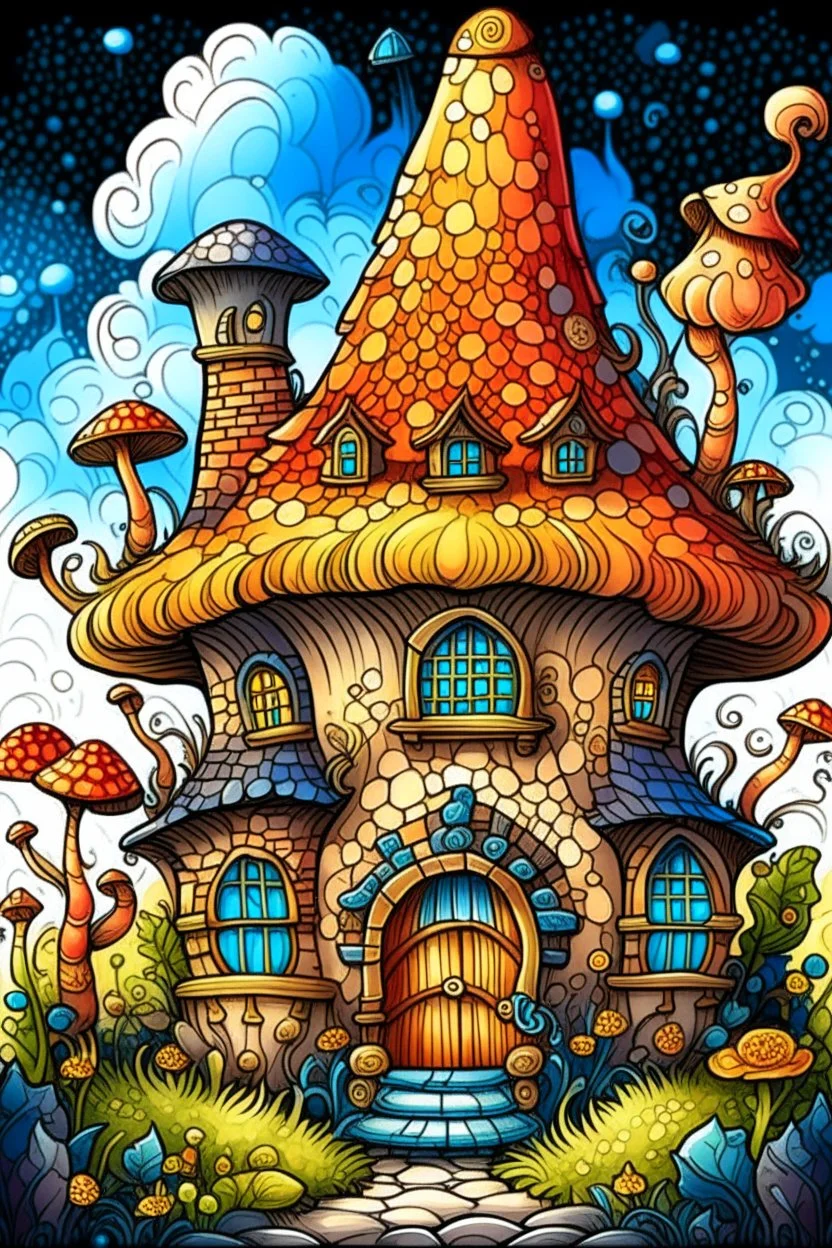 mashroom house ,adult book cover