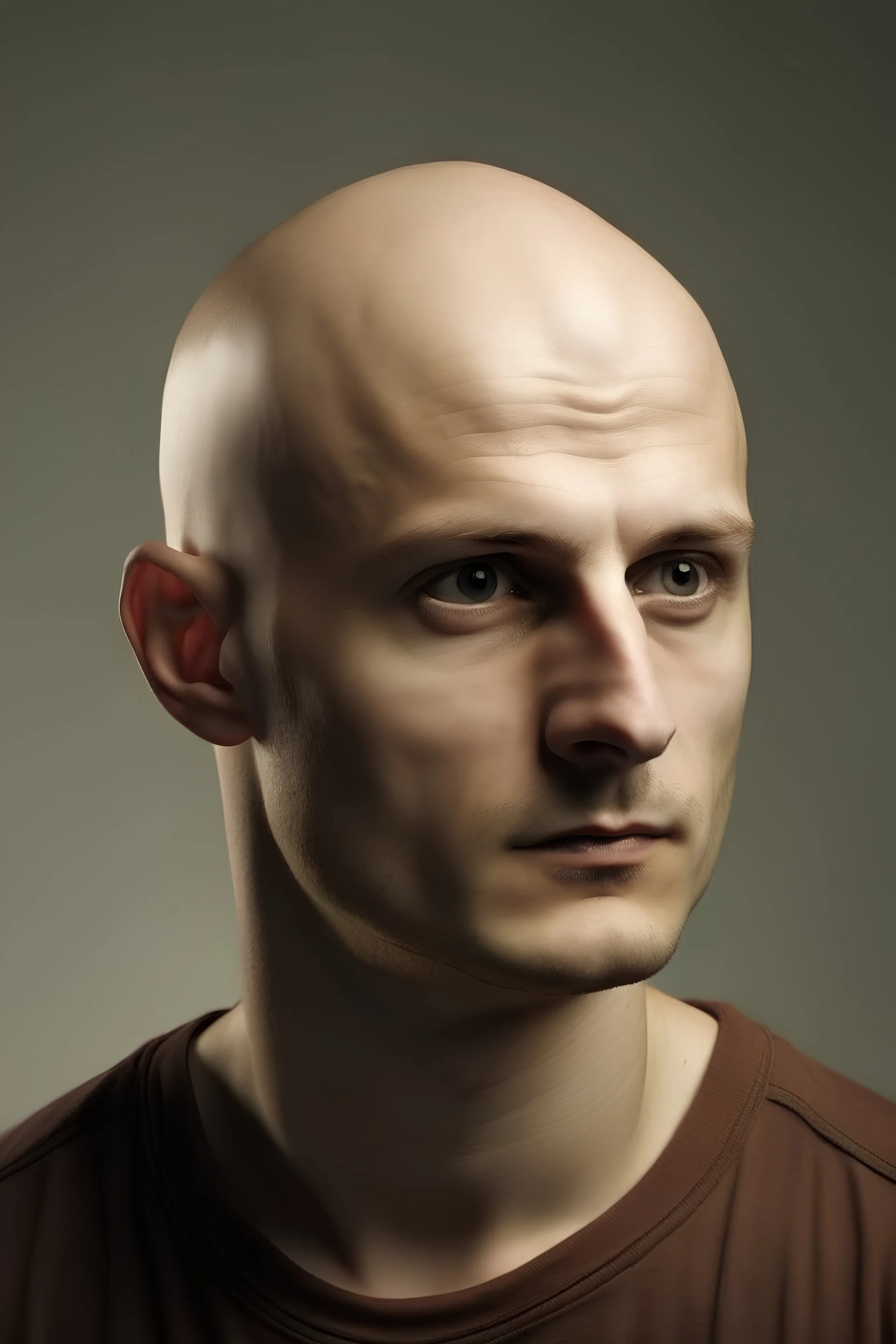 young man bald