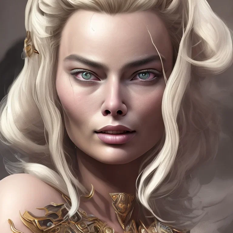 margot robbie face, long black hair, middle body, Unreal Engine 5, highly detailed, highest quality, digital painting, complex 3d render, unreal engine render, insane detail, intricate photograph quality, magnificent, majestic, highly intricate, Realistic photography, grand hall, wicked throne, holding scepter, crown of barbwire, dark color palette, metallic, highly detailed, highest quality, digital painting