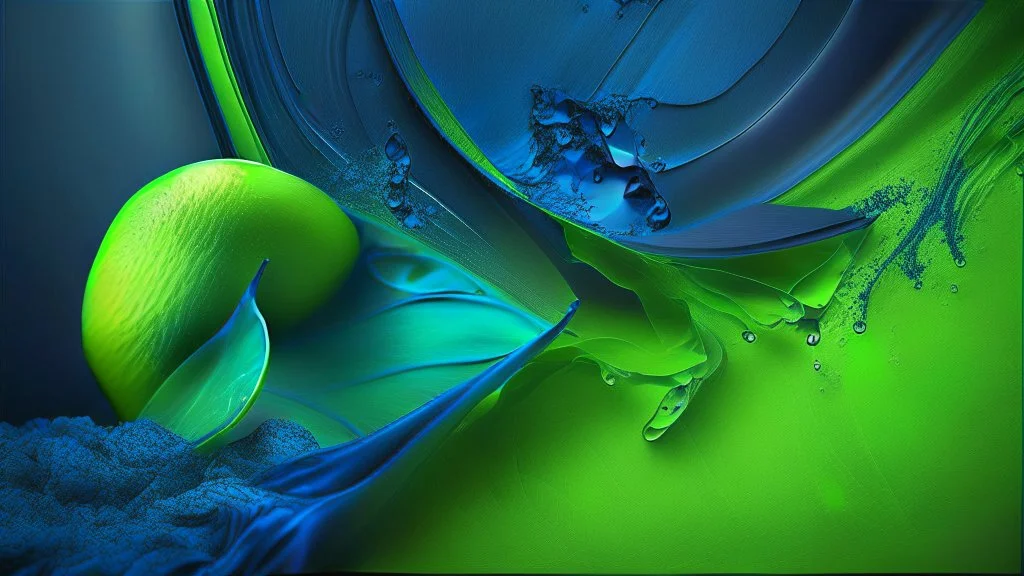 Dreaming in Digital, color: lime green to dark blue,