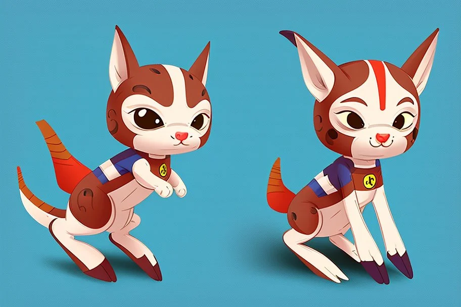 whimsical and cute cartoony animal character with racing clothes and helmet, comicbook style