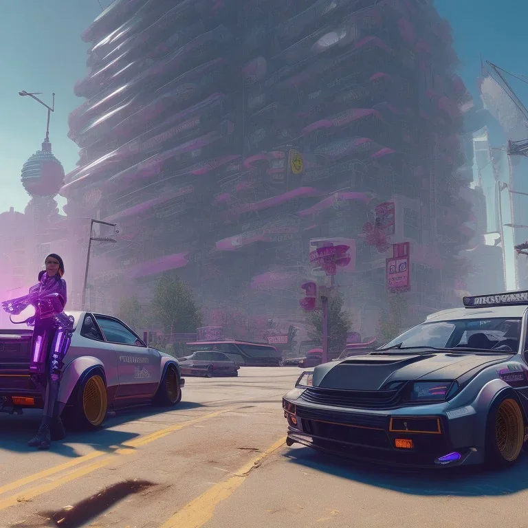 cyberpunk 2077 version of a honda civic