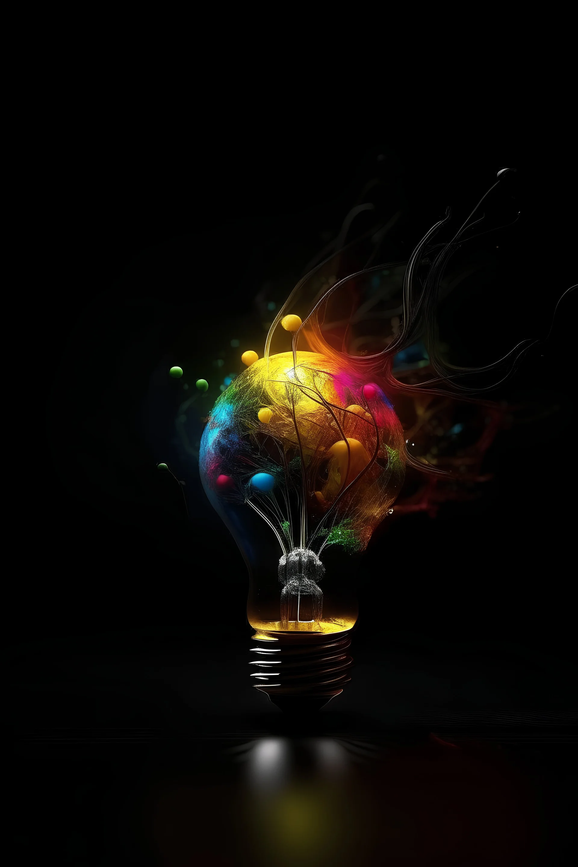 small spark of creativity and colorfulness in the dark