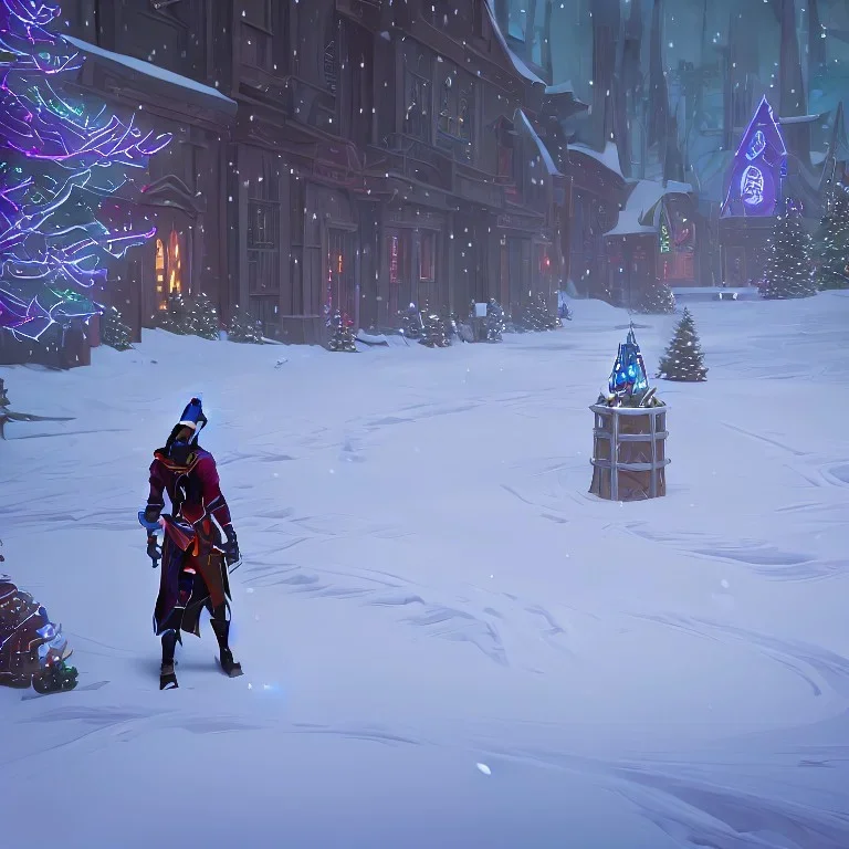 A snowy warlock Christmas festival