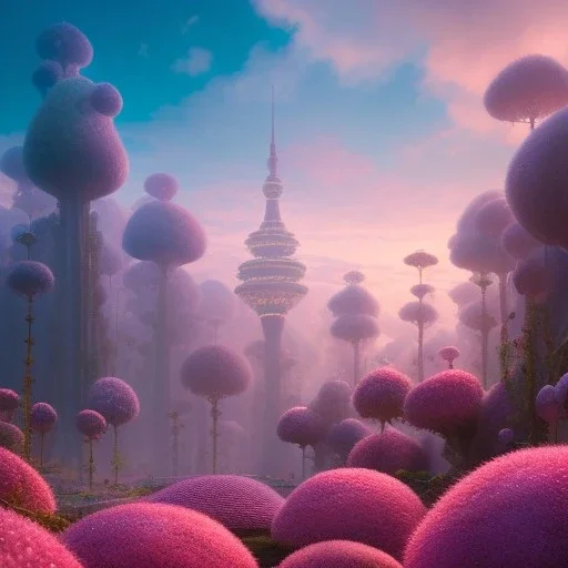 pixar style, volumetric pink sky environment and background, volumetric lighting, dramatic lighting, realistic painting of a jar full with strawberry-jam, detailed digital painting, extreme dense and fine, anime, ornate, colour-washed colors, elegant, small minutiae, tiny features, particulars, centered, smooth, sharp focus, renderman gofur render, 8k, uhd, detailed eyes, realistic shaded volumetric lighting, caustics, backlight