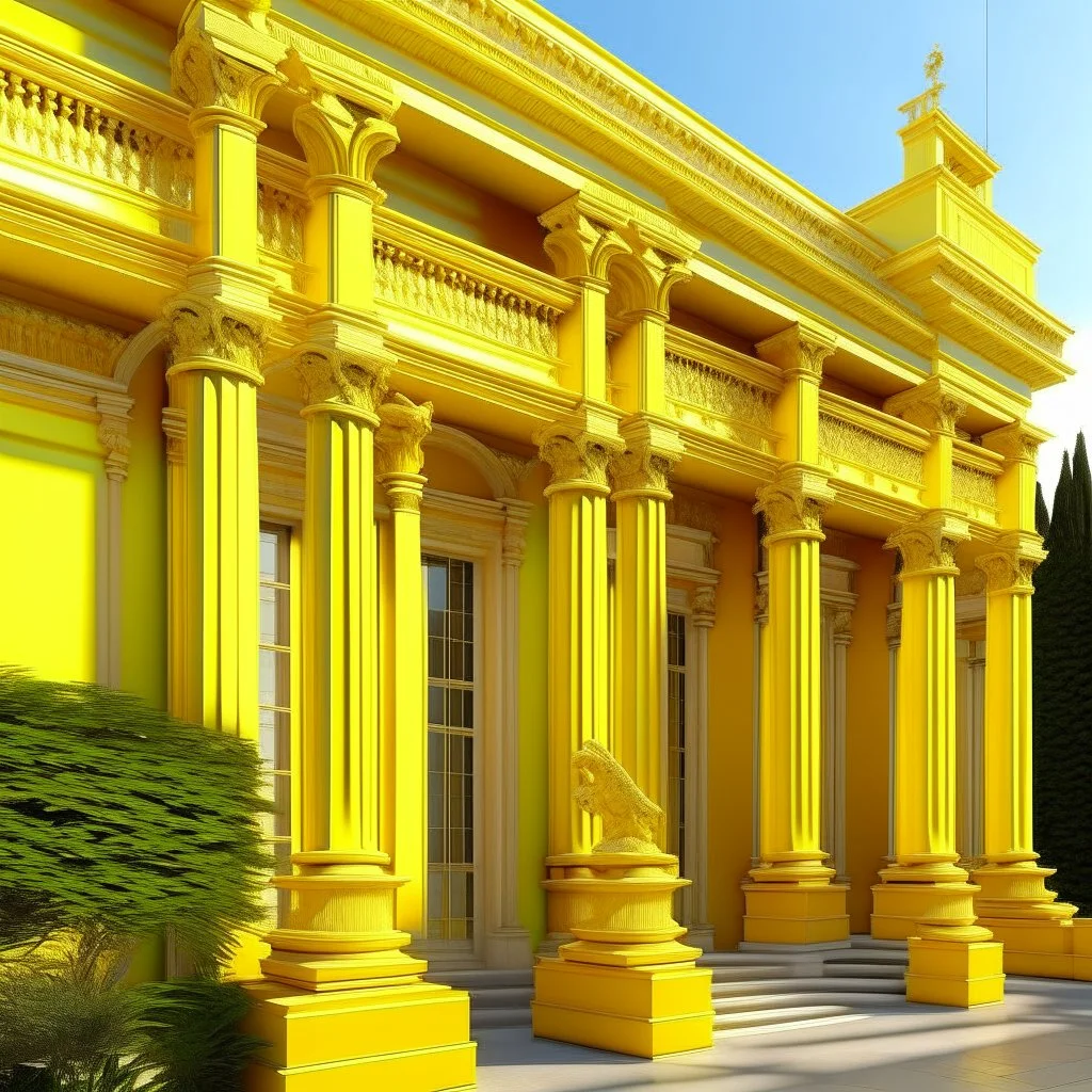 Neoclassicism realistic yellow cote d'azur