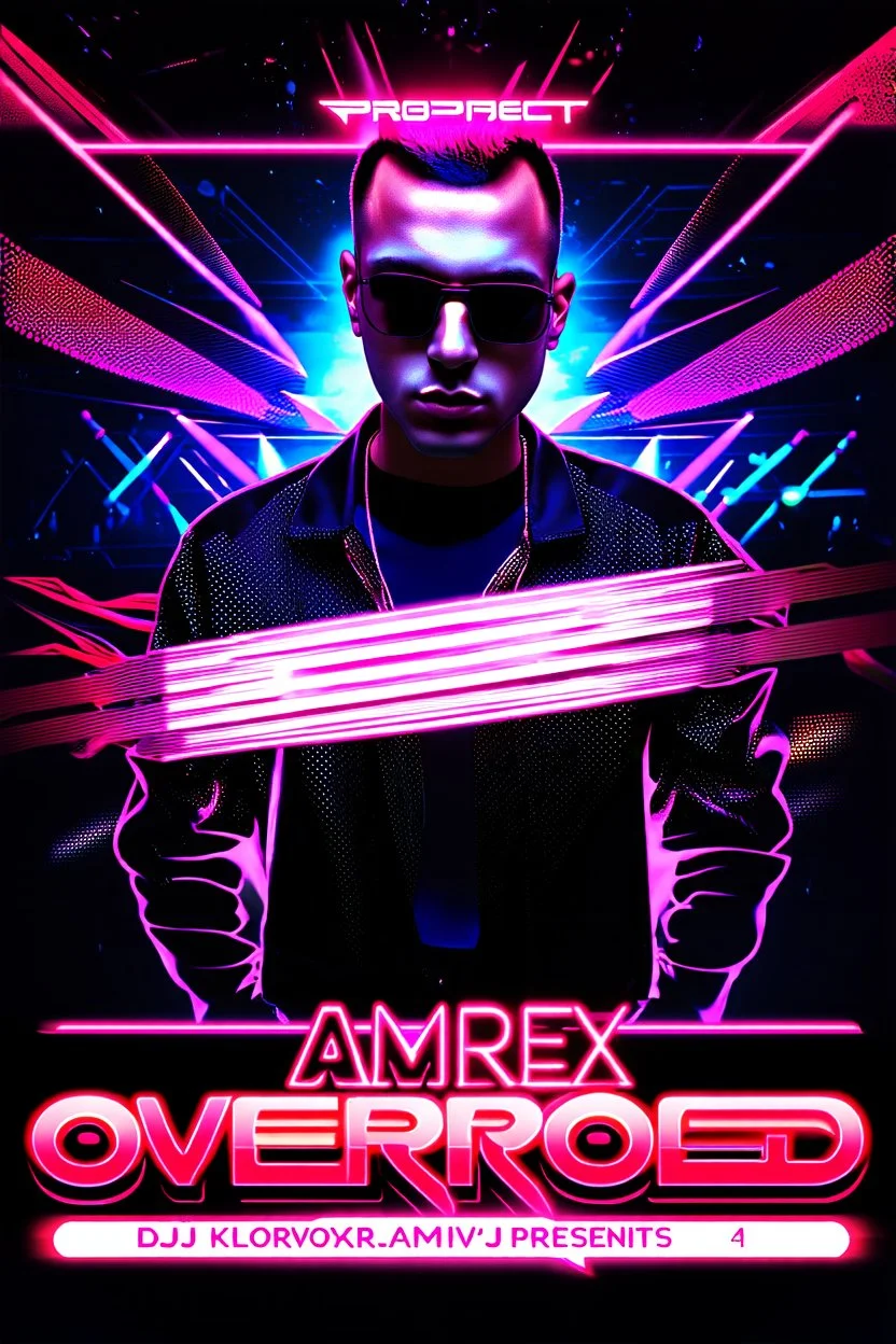 poster for rave project amv overload presents dj klorex