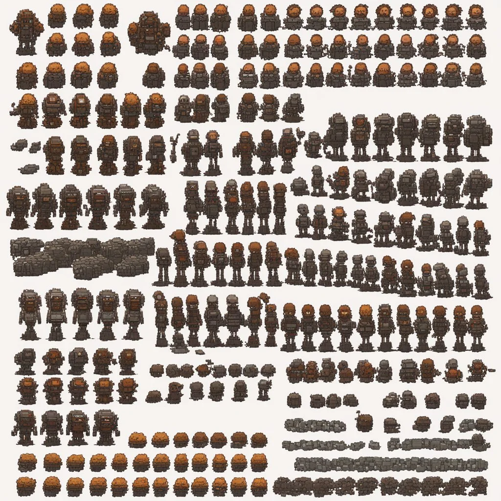 sprite sheet 32x32 metal scrap rimworld style