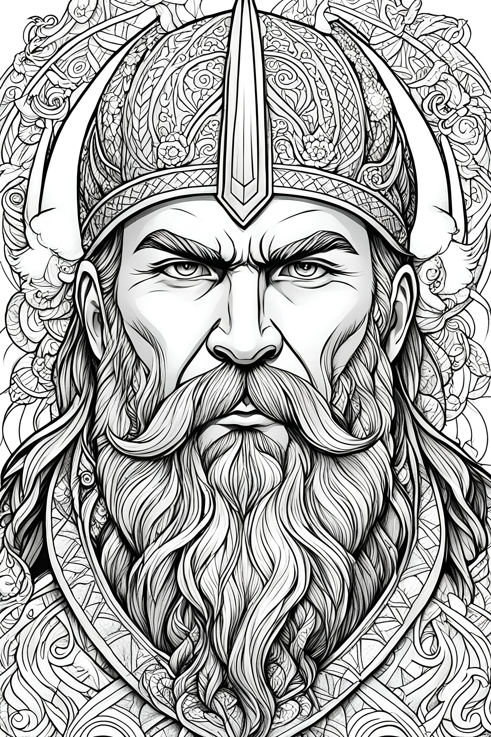b/w outline art coloring book page, coloring pages, Vikings, white background, Sketch style (((((white background))))), only use outline, cartoon style, line art, coloring book, clean line art, Sketch style, line-art