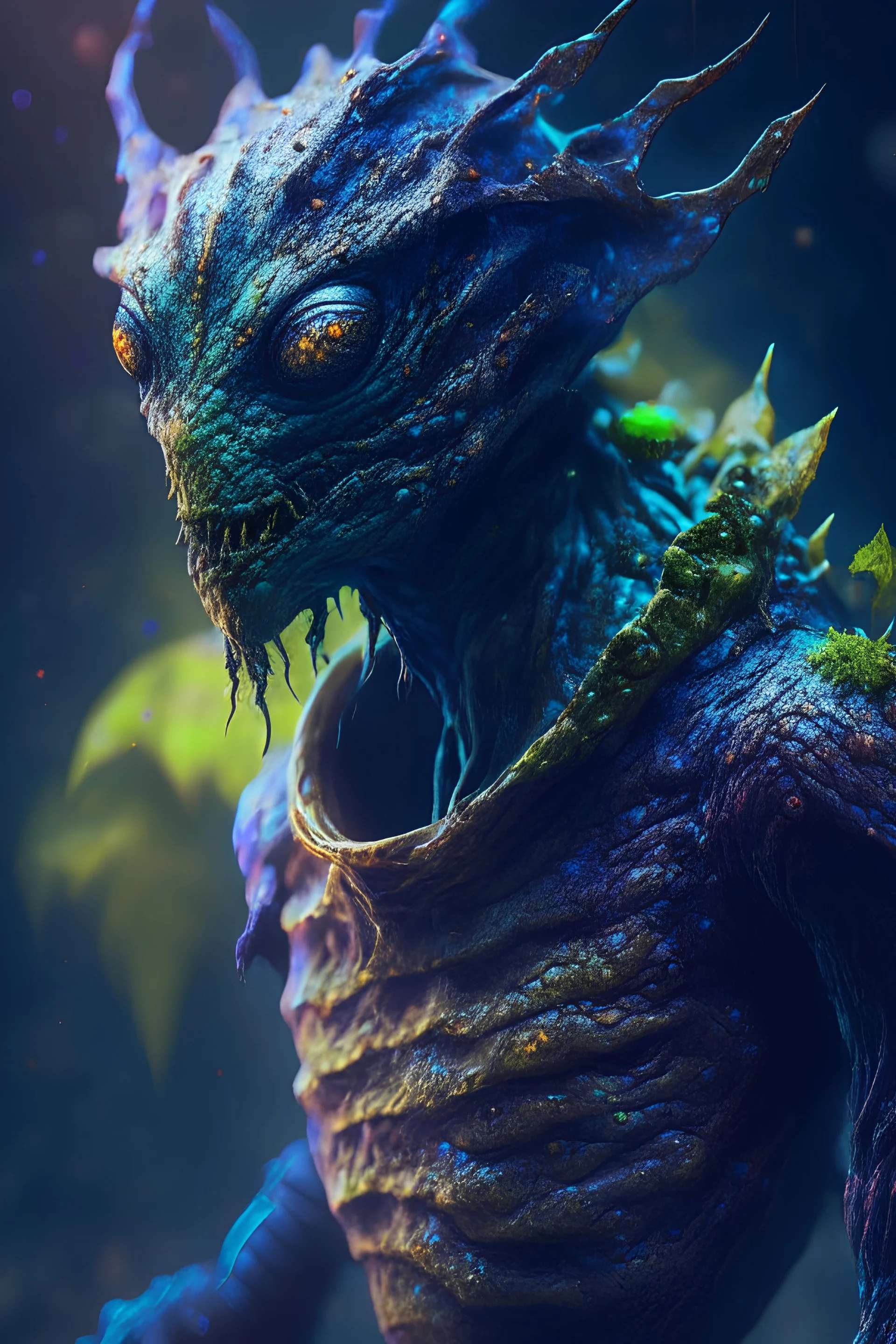 Figure Fungi Lizard man alien,FHD, detailed matte painting, deep color, fantastical, intricate detail, splash screen, complementary colors, fantasy concept art, 32k resolution trending on Artstation Unreal Engine 5 sin fondo sin bacground sin fondo para photoshop