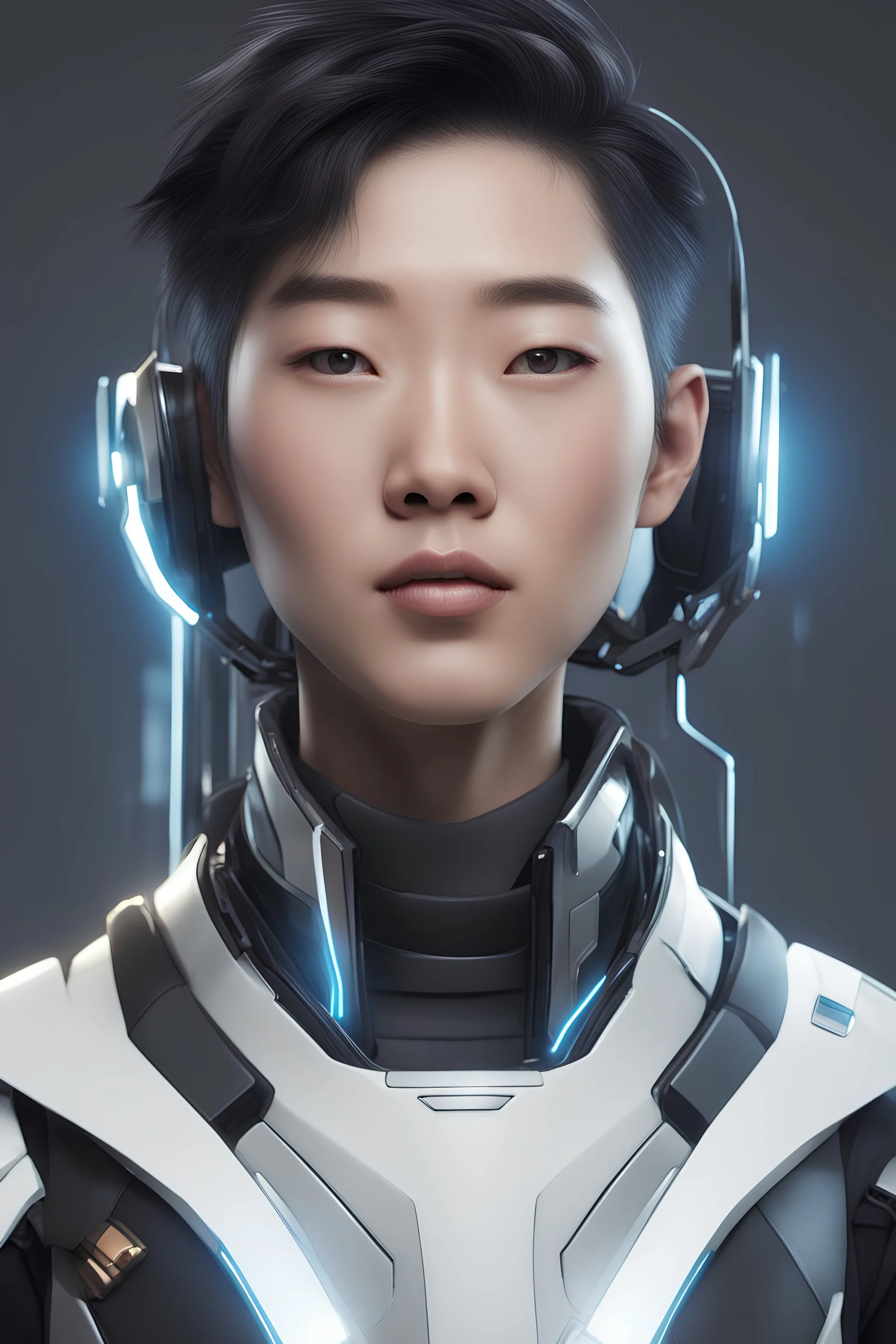 Half-Asian Futuristic Streamer