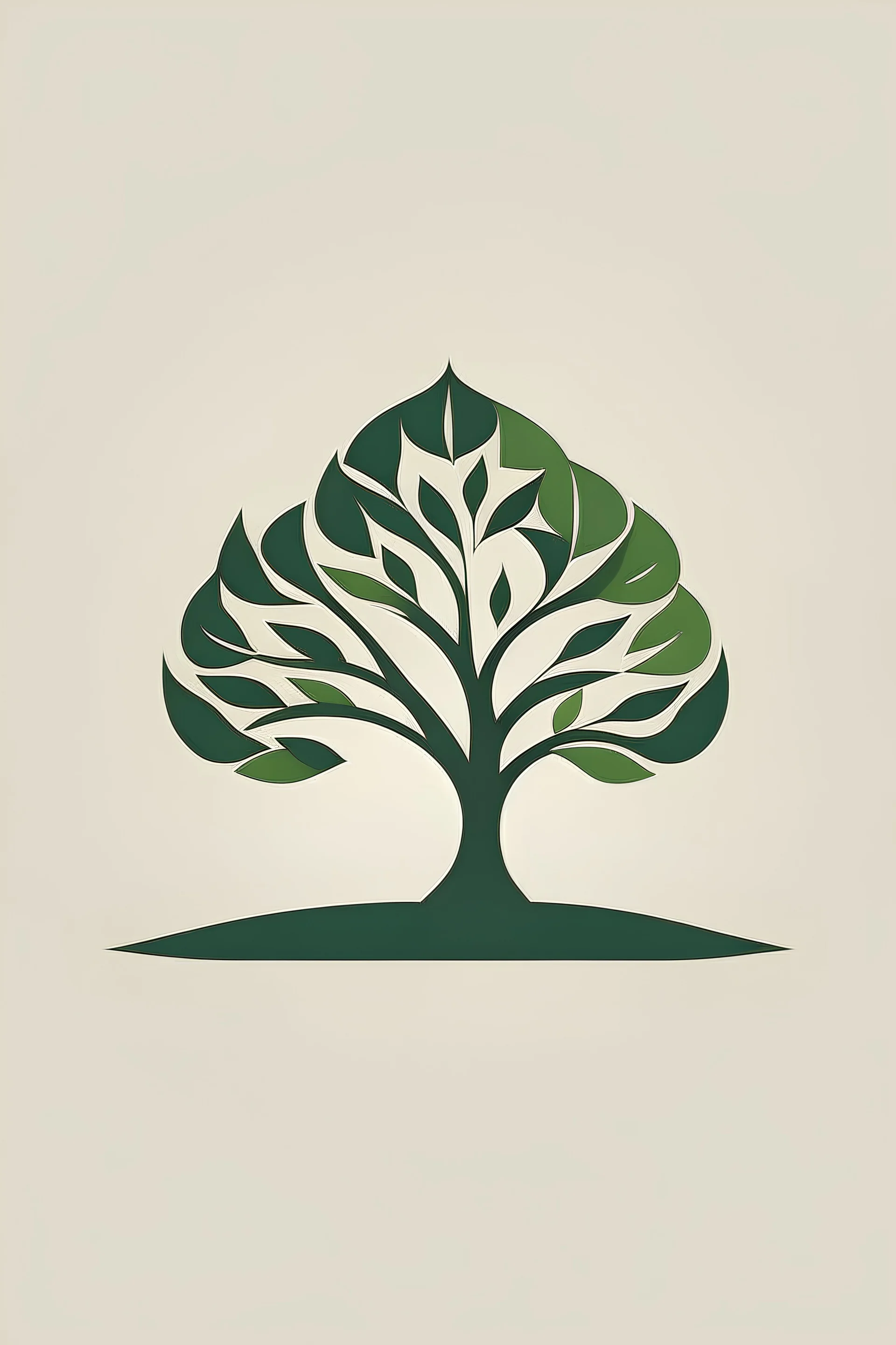 create simple logo of tree