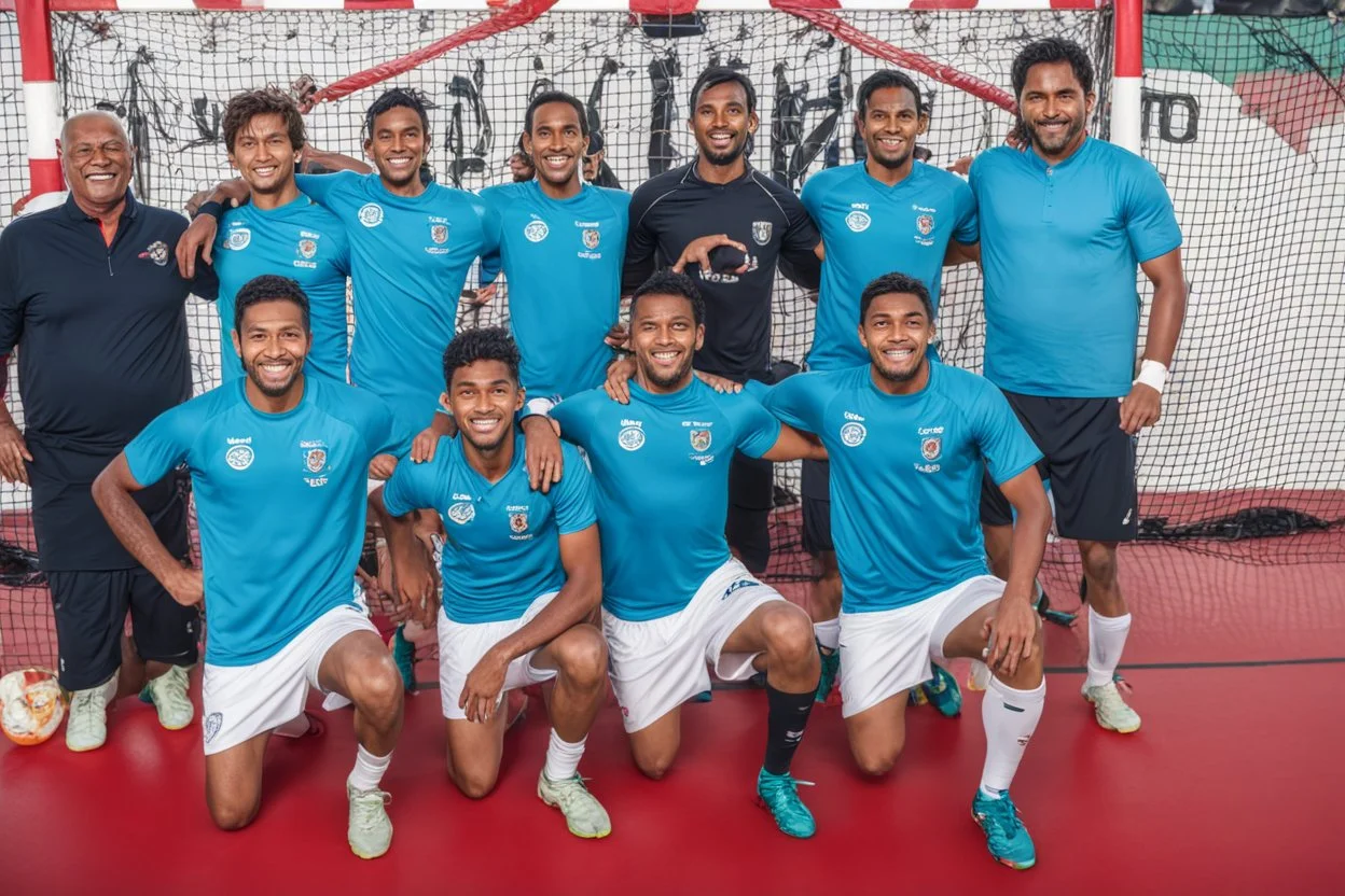 bangladesh football team, Filmado em Canon EOS R5, lente 50mm, profundidade de campo, velocidade do obturador 1/1000, f/2.8, balanço de branco, 6000k. Alta resolução, detalhes realistas, efeito HDR, grão de filme, 4K. –ar 16:10 –s 700 –q 5