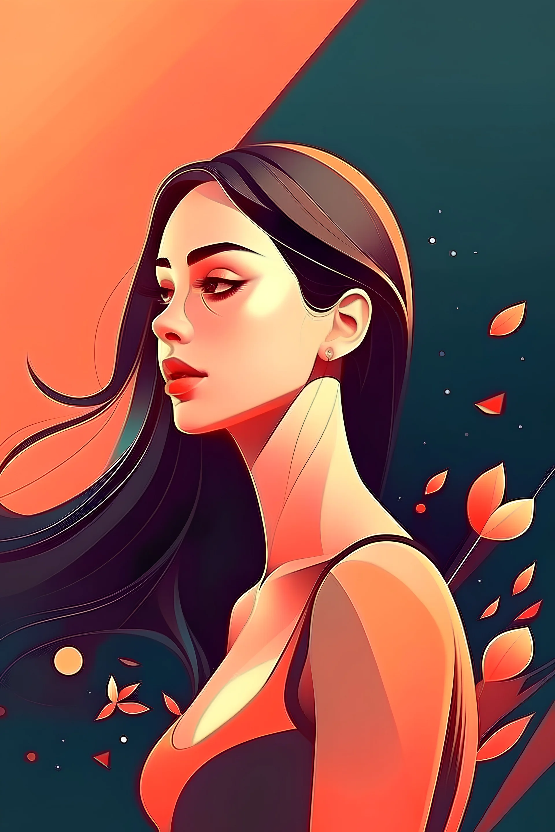 WOMAN, aesthetic, Vector Design, Concept Art, 4k