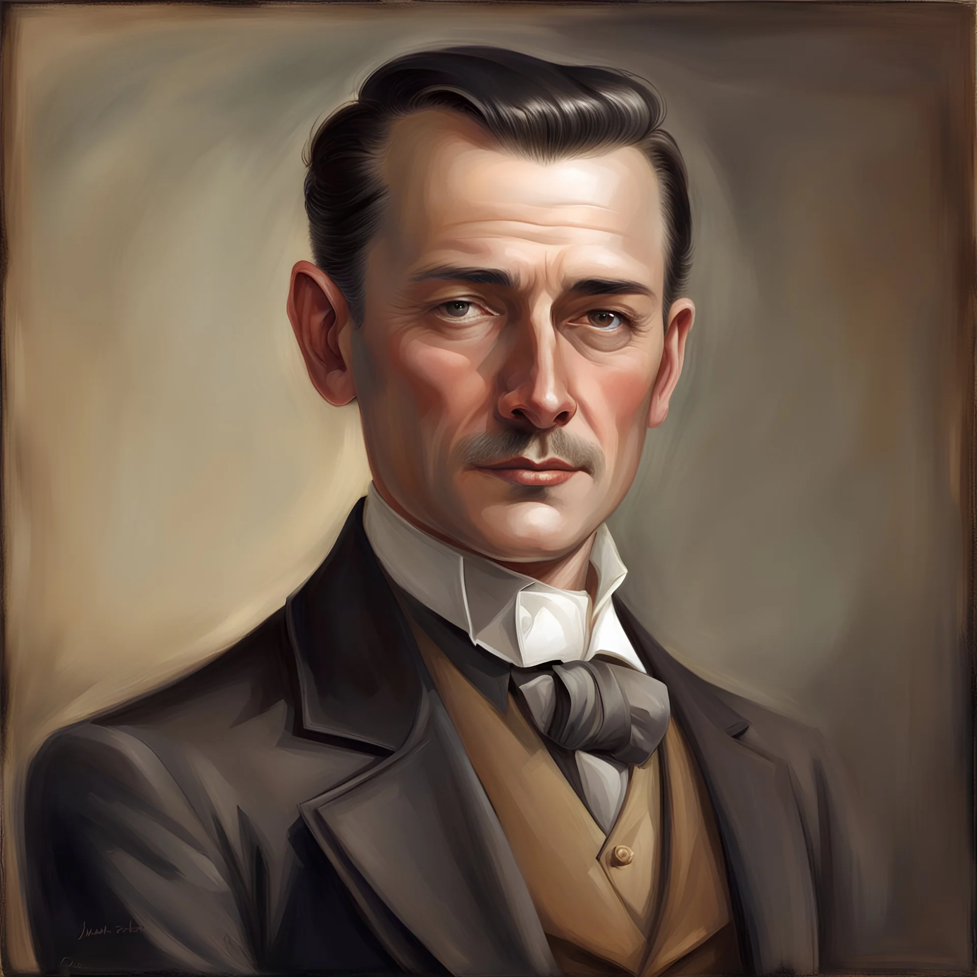 gentleman's portrait ,well shaved,elegant rich, chic