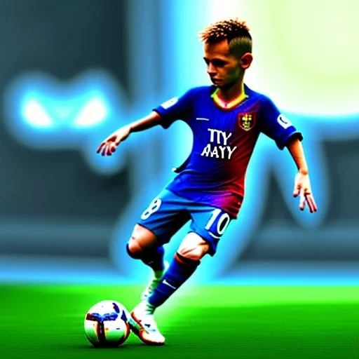 neymar as a child, 3d art, 8k resolution