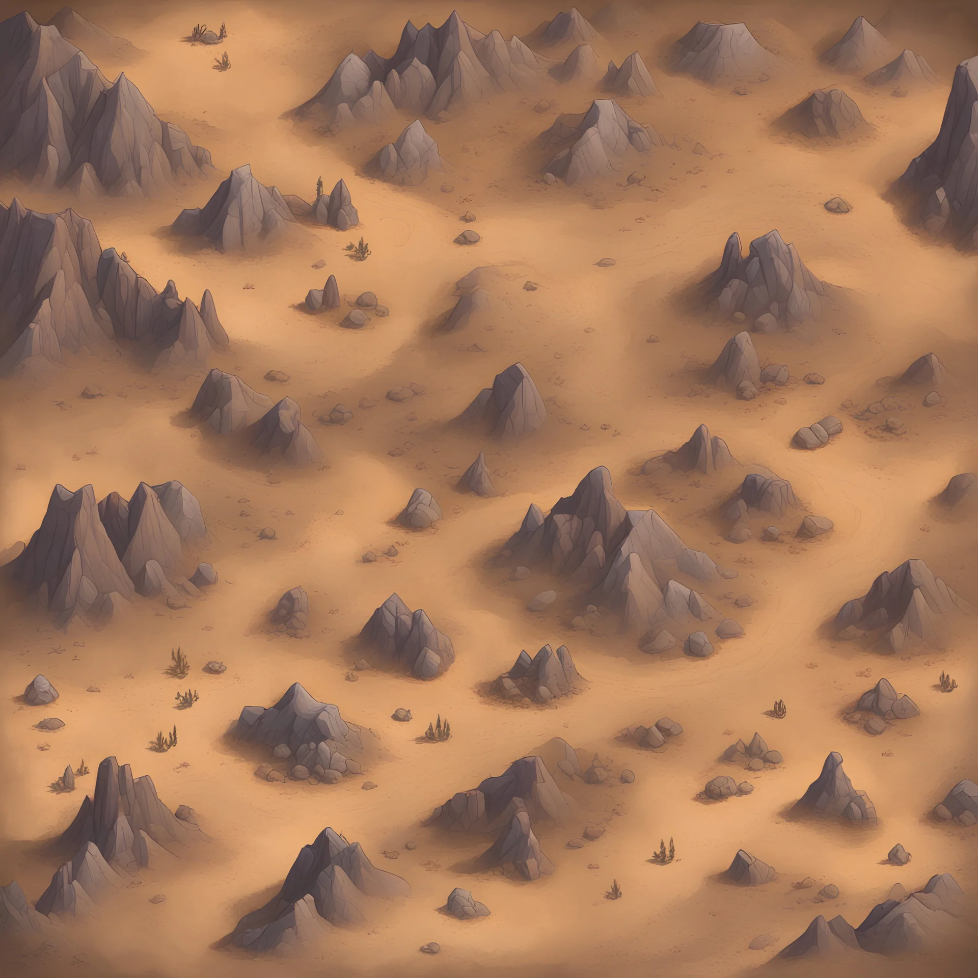 A top-down mix of terrains 2d