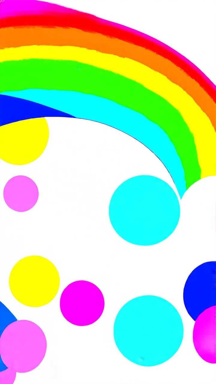 Big rainbow round shapes