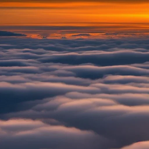 Sunrise over clouds