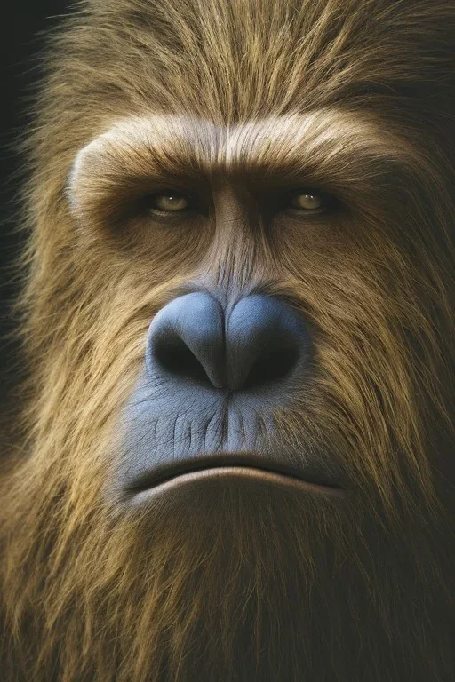 Full-shot photography, Bigfoot in the woods, fine-art photography, ultra realistic, highly detailed, UHD face, Kodak Porta 400, Golden ratio composition, Award winning photography, grainy, dramatic pose, dof