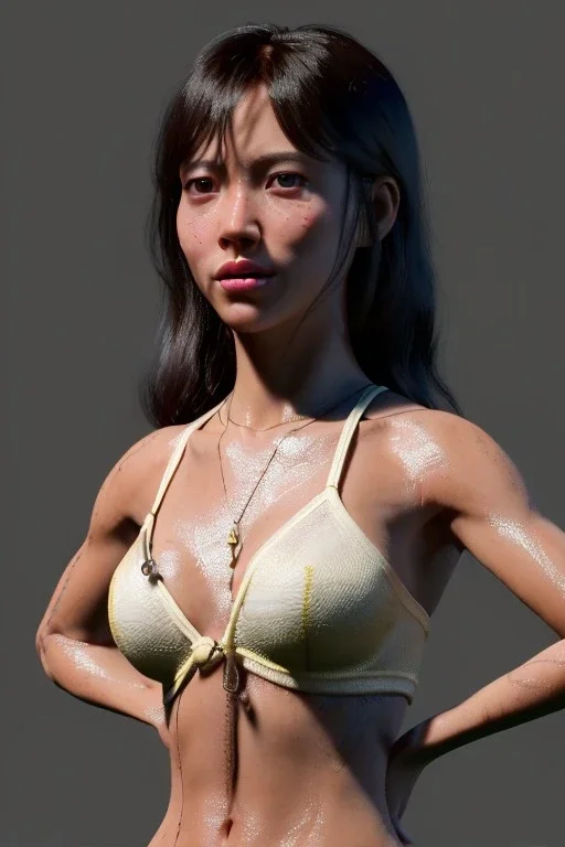 Ultra Realistic image, 25 years old brunette woman, Madrid, portrait, small stature, natural small busty, traditional Japanese body tattoo, jakuza style, put traditional Japanese mask, vibrant color, highly detailed, art stations, concept art, smooth, unreal engine 5, god rays, ray tracing, RTX, lumen lighting, ultra detail, volumetric lighting.