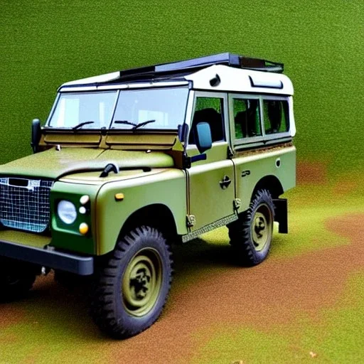 Brown and green Camouflage land rover army