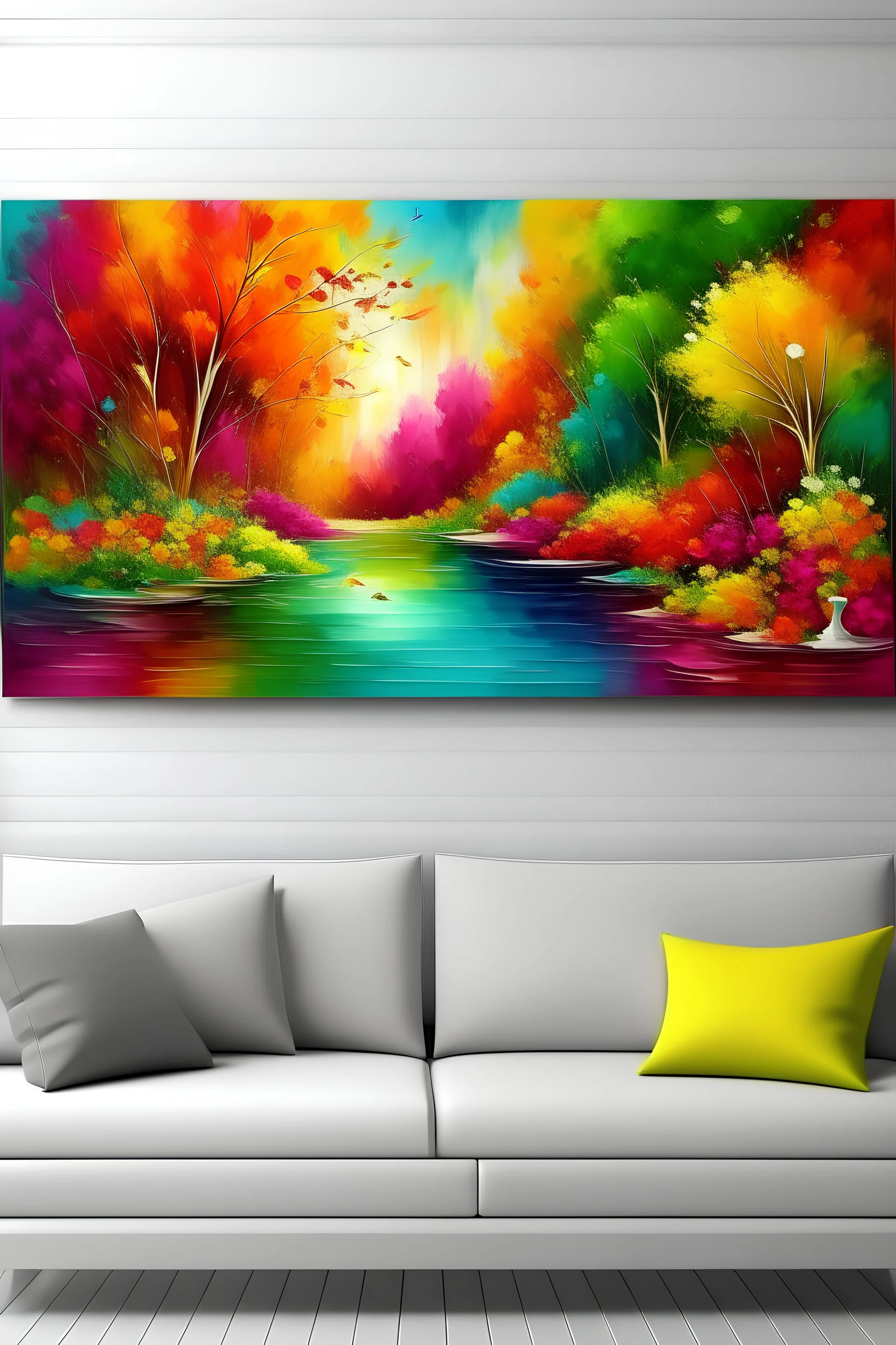 colorful canvass art natural theme