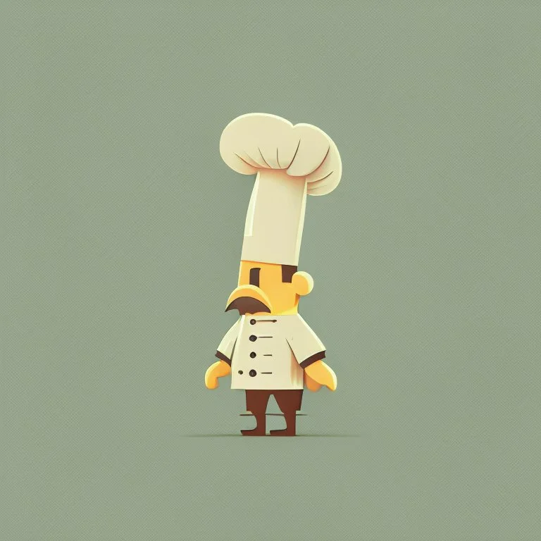 minimalistic character. chef