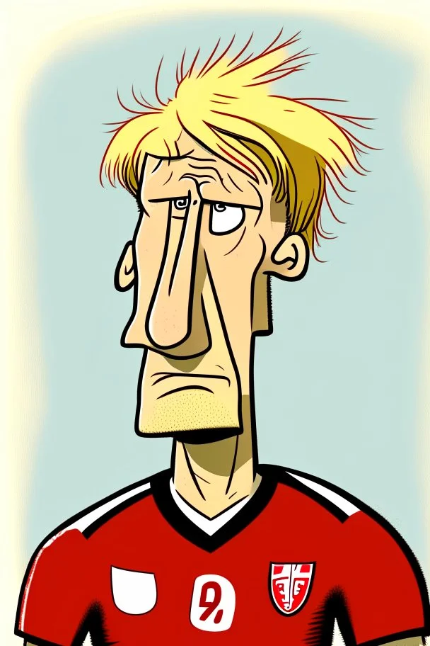 Erling Braut Holland Norwegian football player ,cartoon 2d