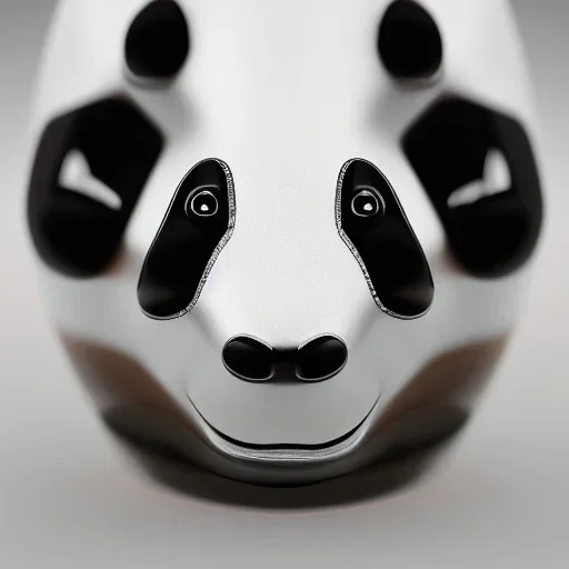 Parlayan ultra sıradışı mükemmel fantastik bir şeffaf kristal panda,eşsiz güzellik,bokeh, octane render 8k, nikon 855 mm