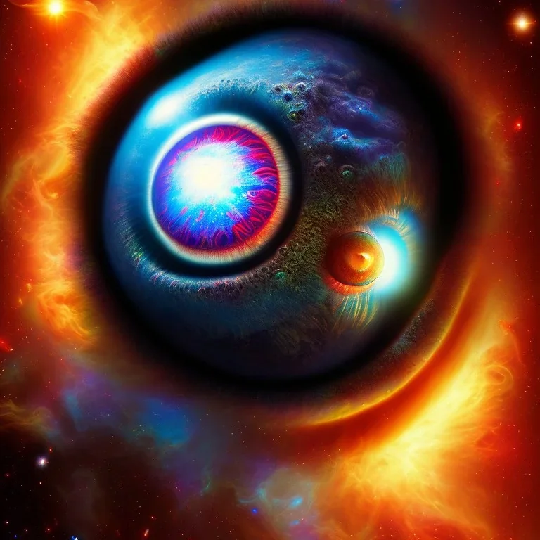 Ultra detailed cosmic In a eyeball