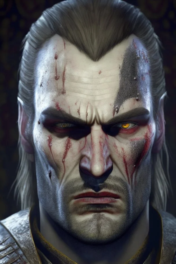 Portrait of Emhyr, from the Witcher 3 videogames, no Blood on his face