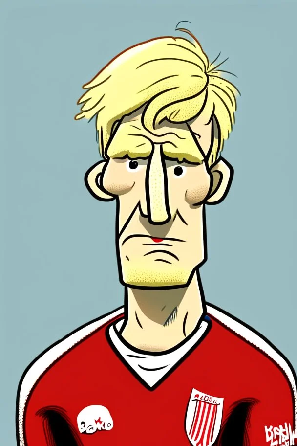 Erling Braut Holland Norwegian football player ,cartoon 2d