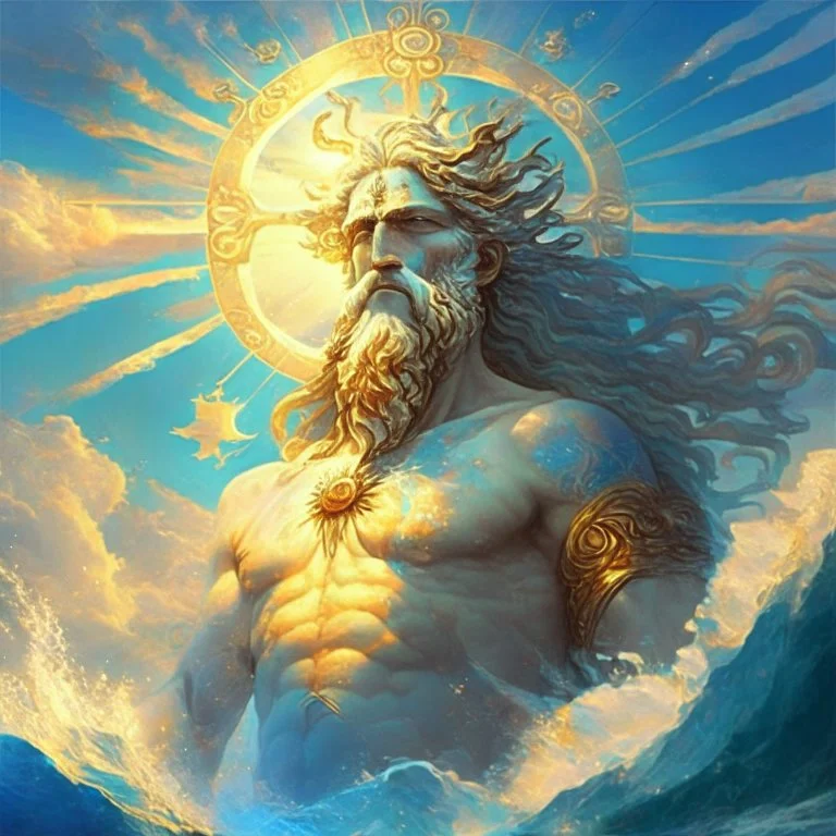 Aere, the God of the Dawn, The Sea, Space and Time. God of mankind and summer. The Father