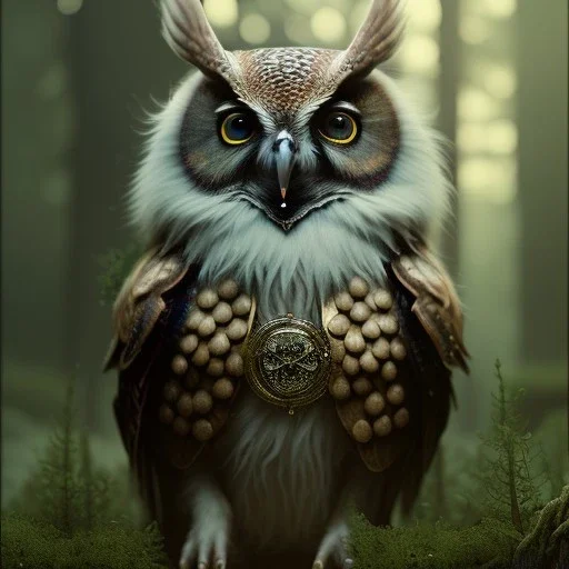 intricate details, realistic, octane, unreal engine, portrait, natural lighting,zoomed out + portrait, volumetric lighting, extreme detail, Photorealism, High detail, Hyper realistic Owl in forest, macro lens blur,abstract paint, sharp focus, 85mm, polaroid, cinematic, cinema4d, HDR, 8k