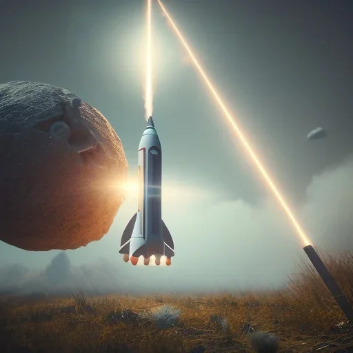 time traveling rocket, 8k, ultra realistic,cinematic, cinema 4d, volumetric lighting,