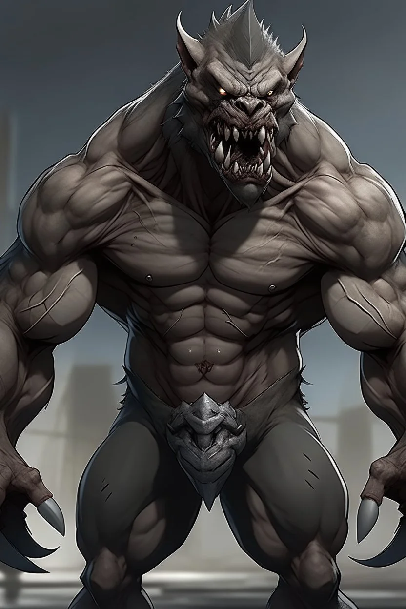 urban humanoid muscular wereshark