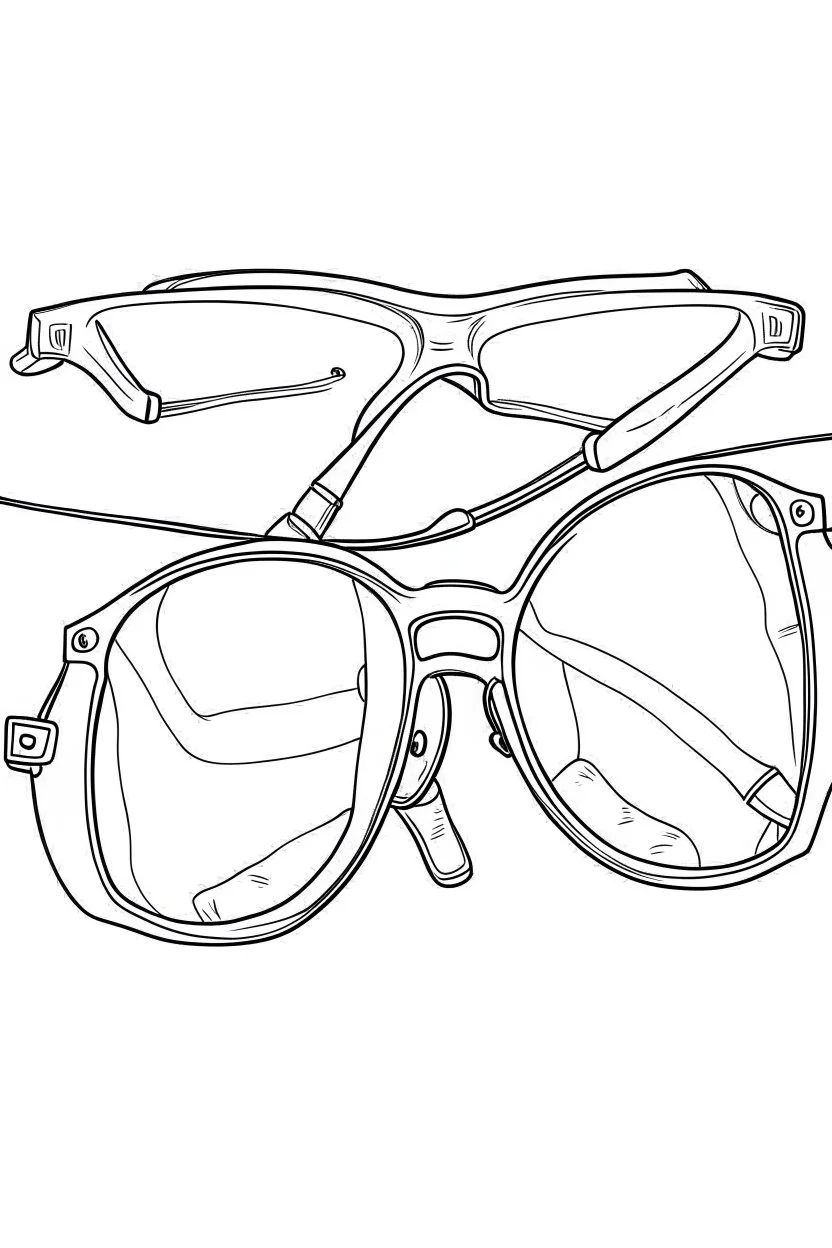 Glasses coloring page