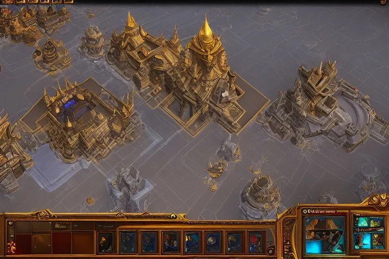 Torchlight 2 architecture made of marble and gold concept in heroes of the storm