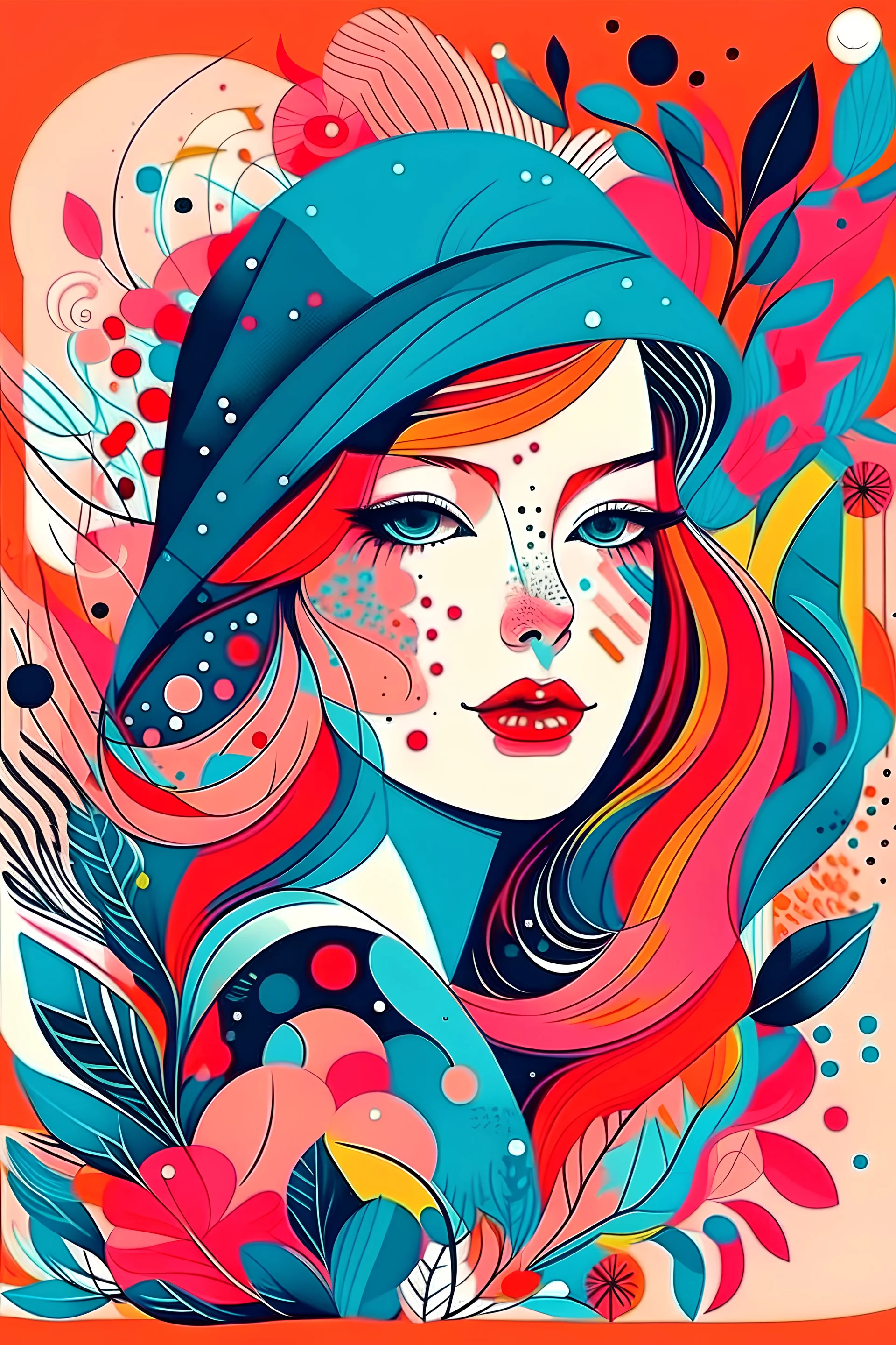 make illustration beautiful and creative pop