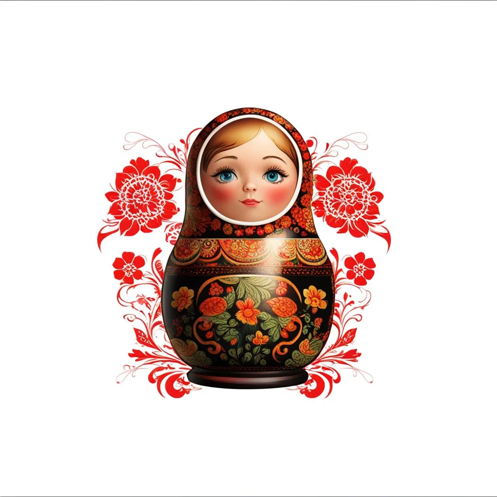 take the matryoshka dolls patterns from Khokhloma