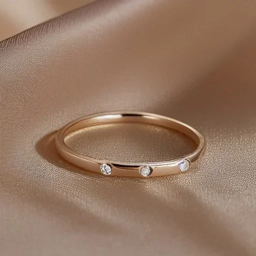 delicate thin ring with tiny diamond, stacked rings