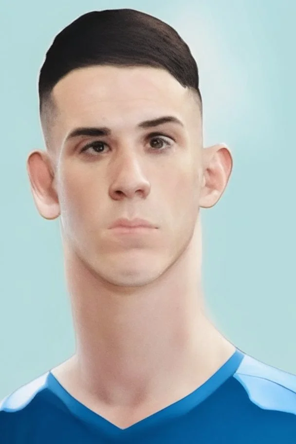 Phil Foden English soccer player cartoon 2d