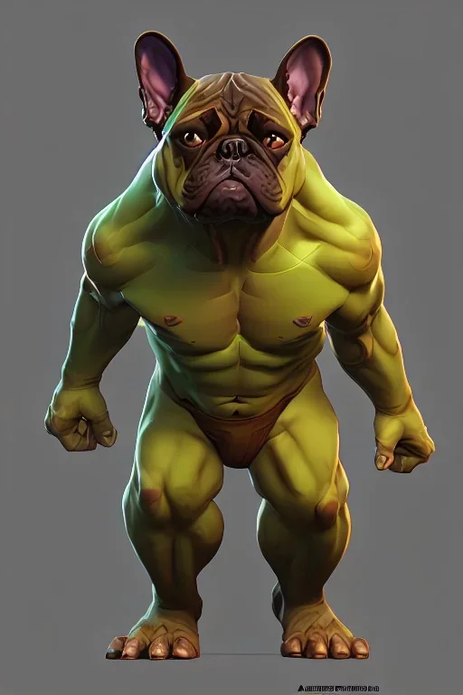 alien french bulldog musculature hulk body HD strong french bulldog hulk marvels Warcraft