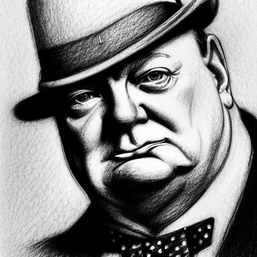 high-quality, fine-detail close-up pen and pencil sketch of winston churchill, portrait, 8k resolution, intricate, digital art, detailed matte painting, photorealistic, volumetric lighting, Rafael Augusto, Juan Francisco Casas, Anne Dittman, Anne Stokes, greg rutowski