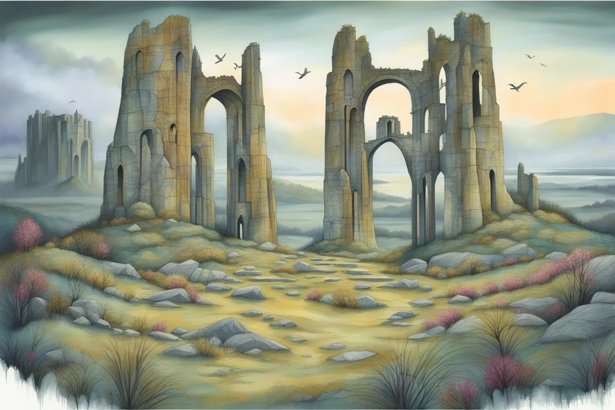 whispering ruins by artist "Kate Lycett"